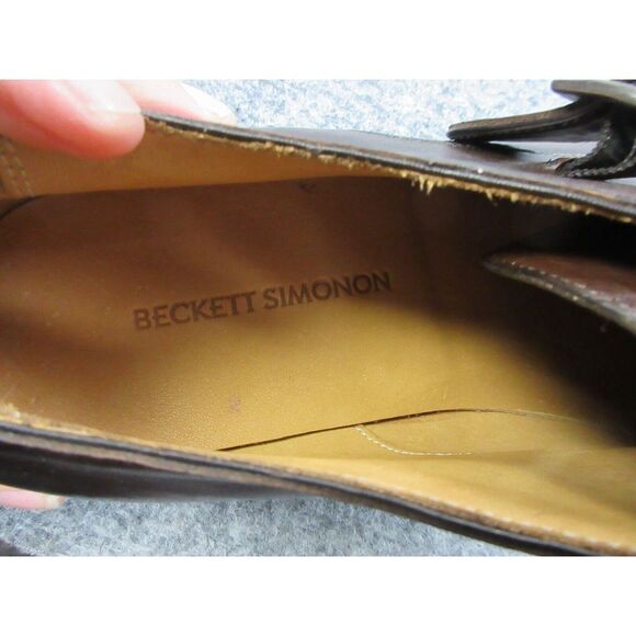 Beckett Simonon Leonard Monkstrap Mens Size 11 Brown Leather Dress Shoes - Picture 12 of 13